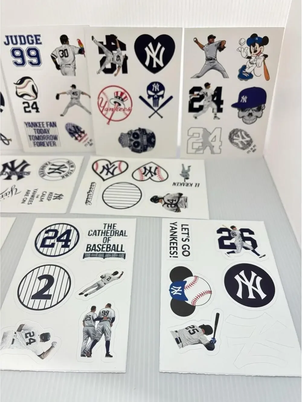 MLB New York Yankees Sticker Pack, 9 Sheets with Aaron Judge #99 Fan Decals